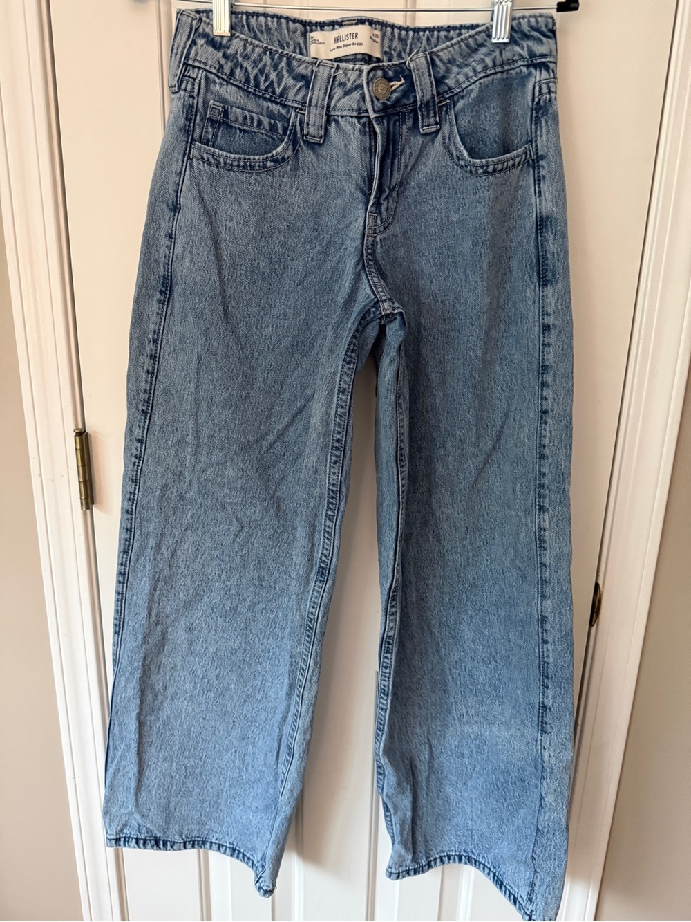 Hollister Light Wash High-Rise Wide Leg Jeans